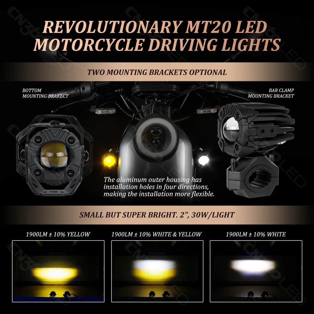 Projektor-Motorradscheinwerfer und LED-Zusatzscheinwerfer für den Großhandel
